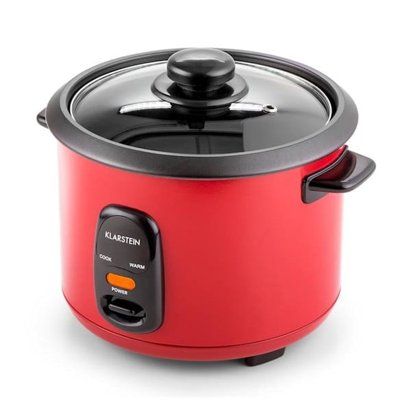Červený rýžovar s napařovacím nástavcem Klarstein Osaka, 1 l-image-1
