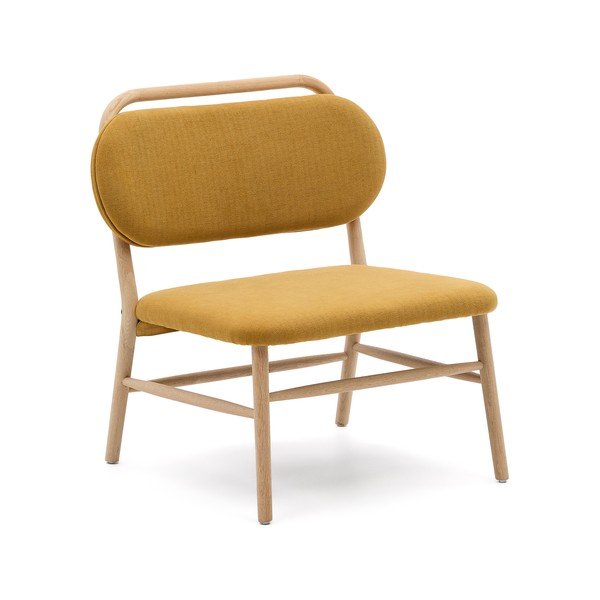 Žinylkové křeslo v hořčicové barvě Helda – Kave Home