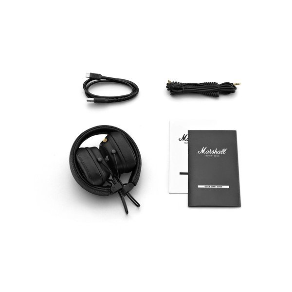 Černá Bluetooth sluchátka Marshall Major IV-image-3