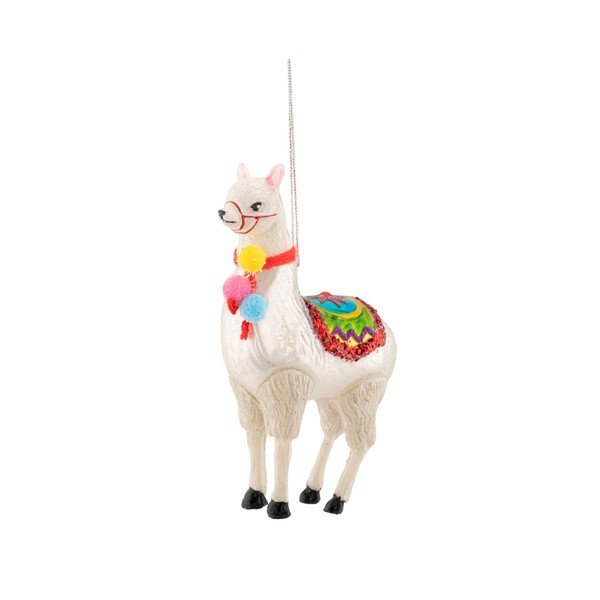 Skleněná vánoční ozdoba 9 cm Llama – Sass & Belle