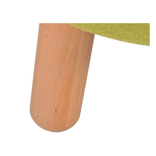 Zelená stolička s detaily z bukového dřeva a odnímatelnou deskou Garageeight Molde, ⌀ 35 cm-image-3