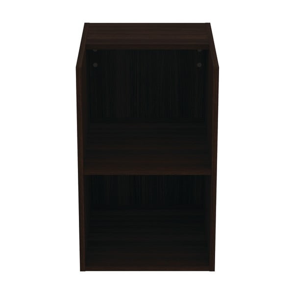 Tmavě hnědá nízká závěsná koupelnová skříňka v dekoru dubu 40x63 cm i.Life B – Ideal Standard