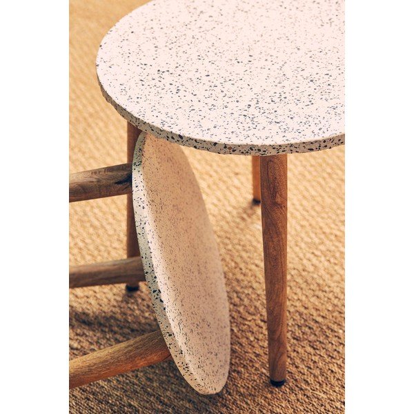 Kulatý odkládací stolek s terrazzo deskou ø 42 cm Terrazzo – Jardin d'Ulysse-image-1