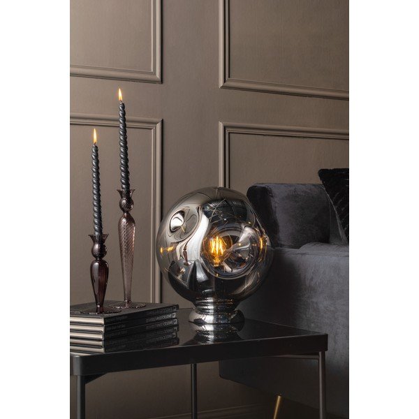 Šedý skleněný svícen PT LIVING Swirl, výška 17 cm-image-1