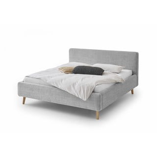 Šedá čalouněná dvoulůžková postel 180x200 cm Mattis - Meise Möbel