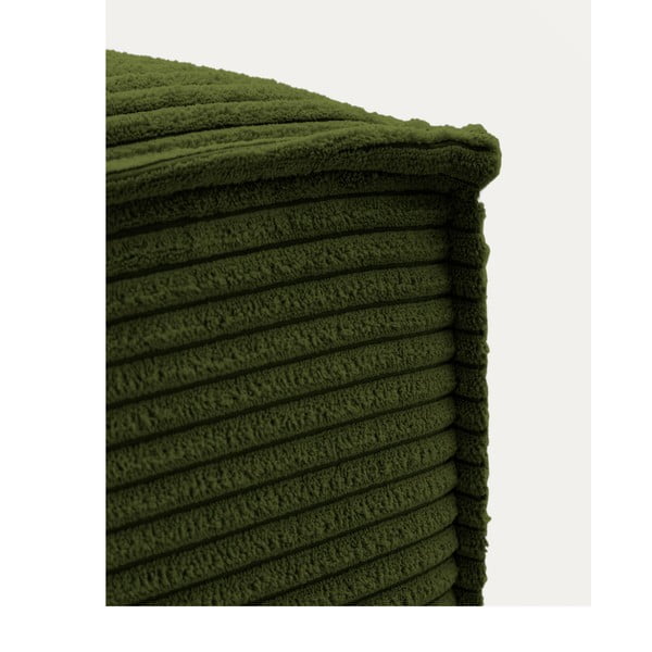 Zelená manšestrová podnožka Blok – Kave Home-image-1