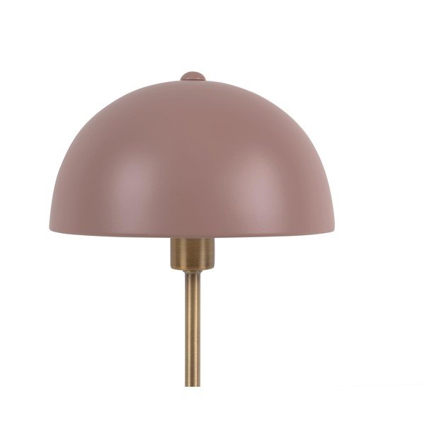 Růžová stolní lampa s detaily ve zlaté barvě Leitmotiv Bonnet-image-1