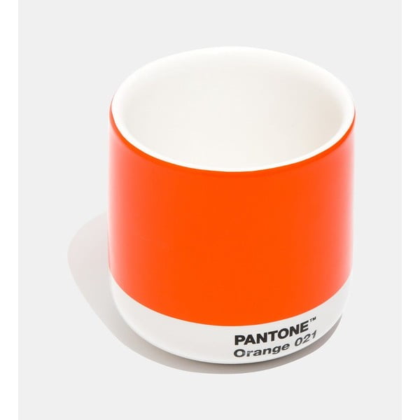 Oranžový keramický termo hrnek Pantone Cortado, 175 ml