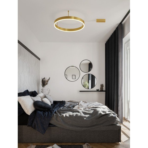 Hliníkové LED stmívatelné stropní svítidlo v mosazné barvě Motif – Nova Luce-image-1