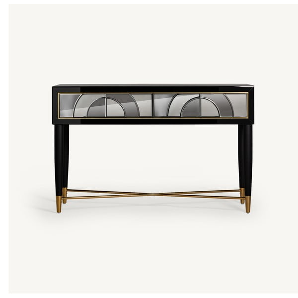 Černý konzolový stolek 42x120 cm Isabella – Burkina