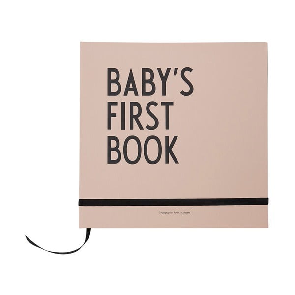 Růžová dětská vzpomínková knížka Design Letters Baby's First Book