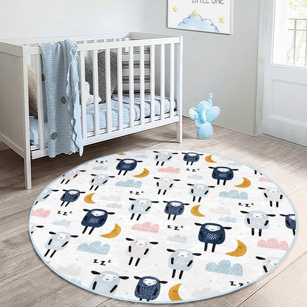 Bílý dětský koberec ø 120 cm Comfort – Mila Home-image-3