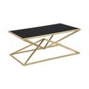 Konferenční stůl s černou skleněnou deskou Mauro Ferretti Piramid, 110 x 60 cm