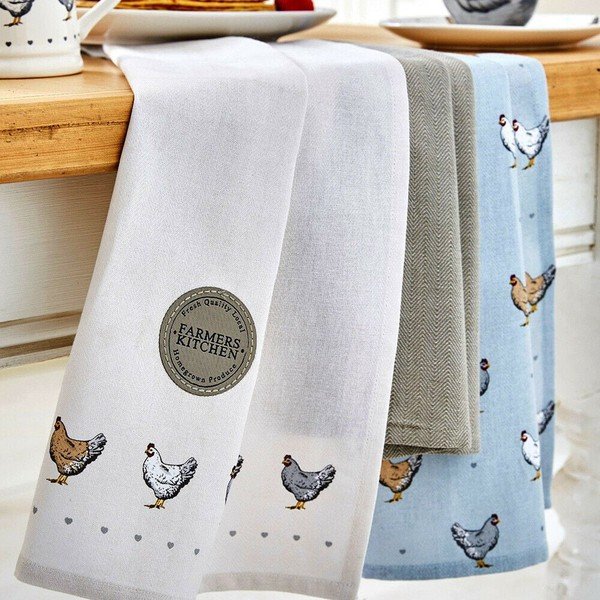 Utěrky, zástěra a chňapka v sadě 5 ks Farmers Kitchen – Cooksmart ®-image-2