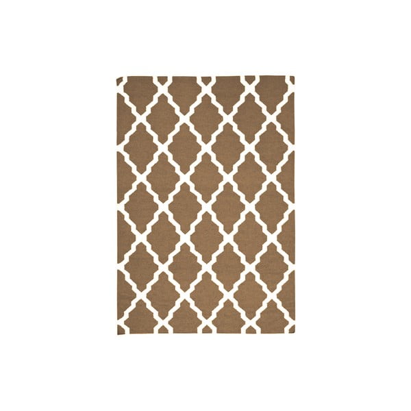 Ručně tkaný koberec Kilim Design Four Brown, 200x290 cm