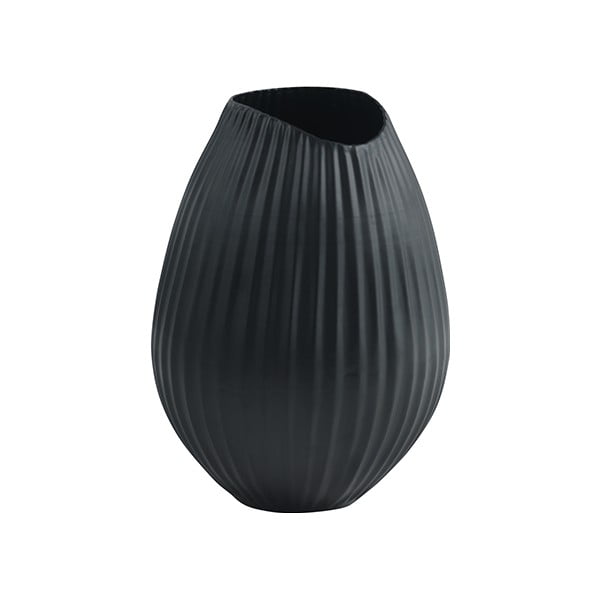 Černá váza Fuhrhome Oslo, Ø 15 cm