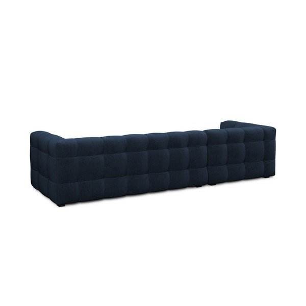 Modrá sametová rohová pohovka Windsor & Co Sofas Vesta, levý roh-image-4