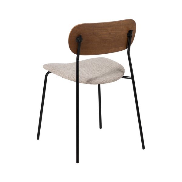 Hnědo-krémové jídelní židle v sadě 4 ks Moe – Ixia-image-3