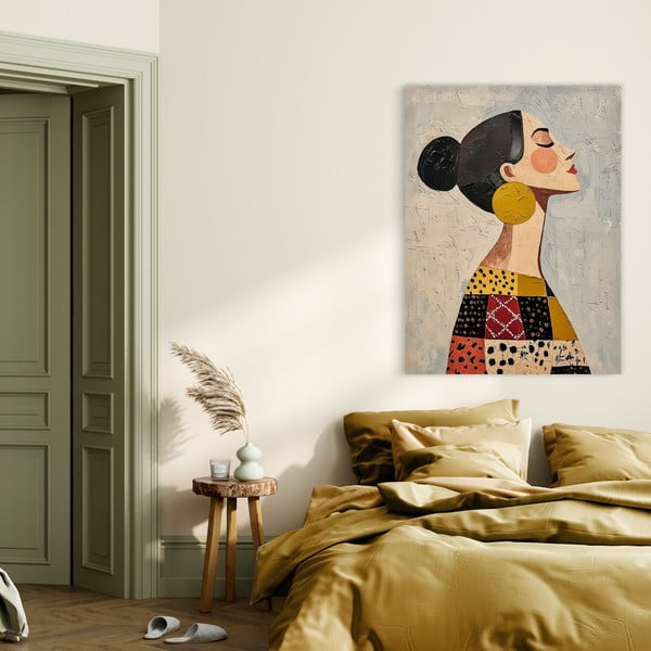 Obraz s ručně malovanými prvky na plátně 70x100 cm Mae – Styler-image-4