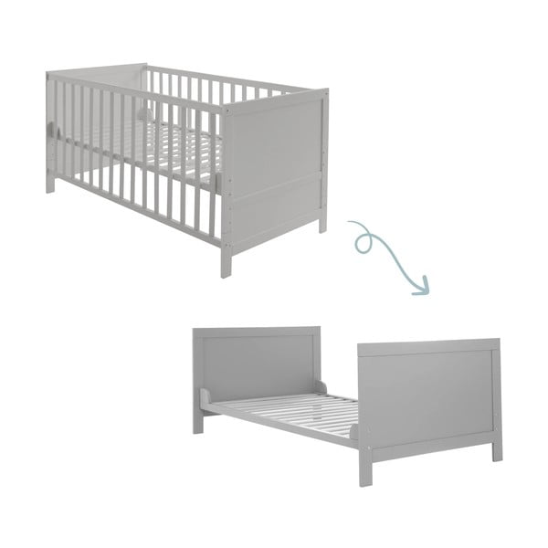 Světle šedá postýlka 70x140 cm – Roba-image-3