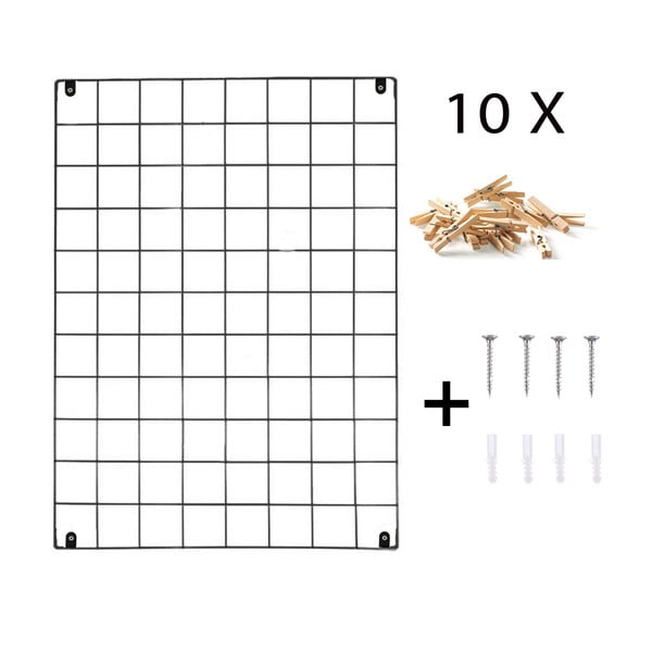 Černá kovová nástěnka, 50 x 70 cm-image-3