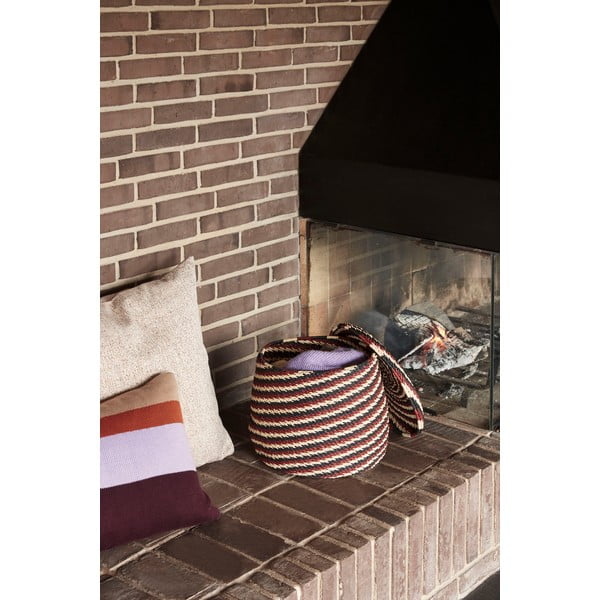 Oranžovo-bílý polštář Hübsch Autumn, 60 x 60 cm-image-3