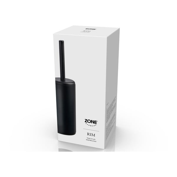 Černá nástěnná kovová WC štětka Rim - Zone-image-1