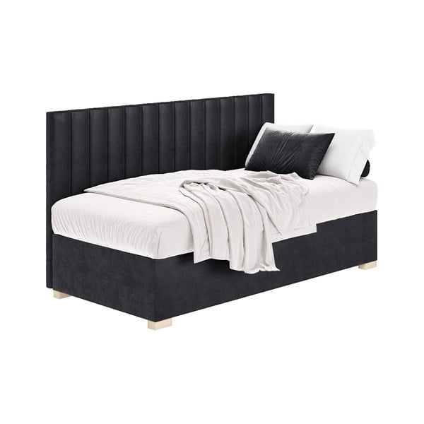 Tmavě modrá dětská postel s úložným prostorem s matrací 90x200 cm Chill – Ghado-image-2