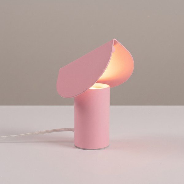 Růžová hliníková LED stolní lampa (výška 15 cm) BISCUIT – Thoro-image-1