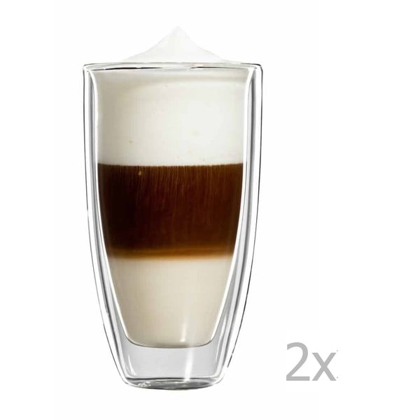 Sada 2 velkých hrnků na latte macchiato bloomix Roma