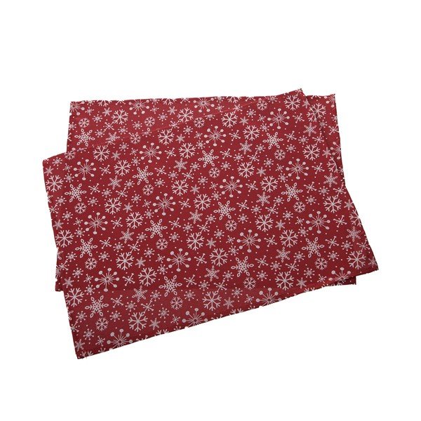 Látková prostírání v sadě 2 ks s vánočním motivem 32x45 cm Flakes – Dakls