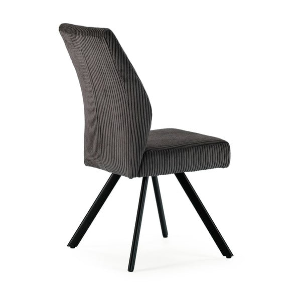 Tmavě šedé manšestrové jídelní židle v sadě 2 ks Anibal – Marckeric-image-4