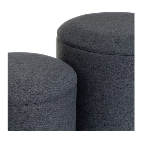 Tmavě šedé taburety v sadě 2 ks – Casa Selección-image-1