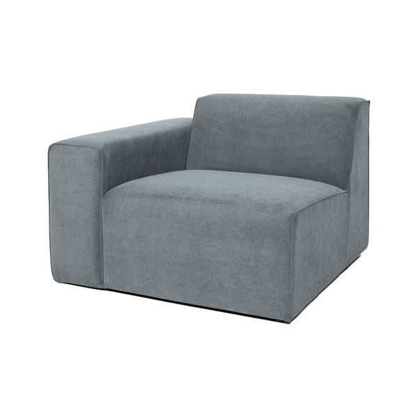 Šedý manšestrový modul pohovky (levý roh) Sting – Scandic-image-1