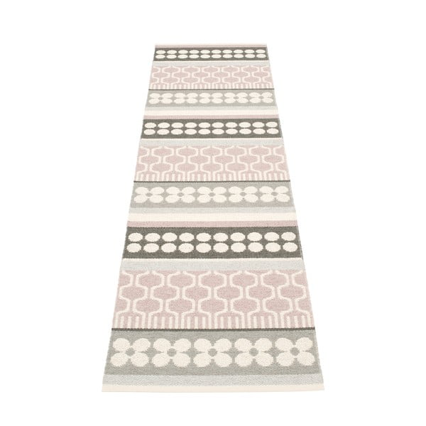Světle růžovo-šedý vnitřní a venkovní běhoun 70x270 cm Asta Pale Rose – Pappelina