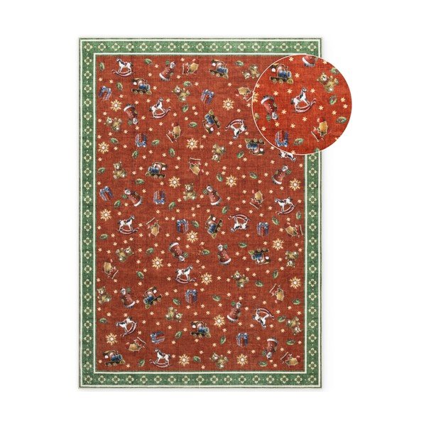 Červený/zelený koberec s vánočním motivem 160x230 cm Toy's Delight Nostalgic Noel Red Green – Villeroy&Boch