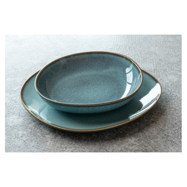 Tyrkysovo-hnědá kameninová mísa Villeroy & Boch Like Lave, ø 28 cm-image-1