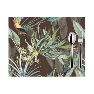Sada 2 hnědých prostírání Mike & Co. NEW YORK Jungle Birds, 33 x 45 cm