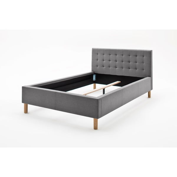 Světle šedá čalouněná jednolůžková postel bez roštu 120x200 cm Malin – Meise Möbel-image-4