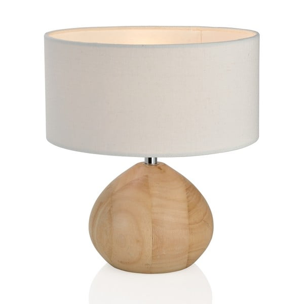 Dřevěná stolní lampa Round