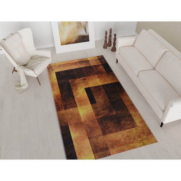 Oranžový pratelný koberec 50x80 cm – Vitaus-image-1