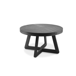 Černý rozkládací stůl z dubového dřeva Windsor & Co Sofas Bodil, ø 130 cm