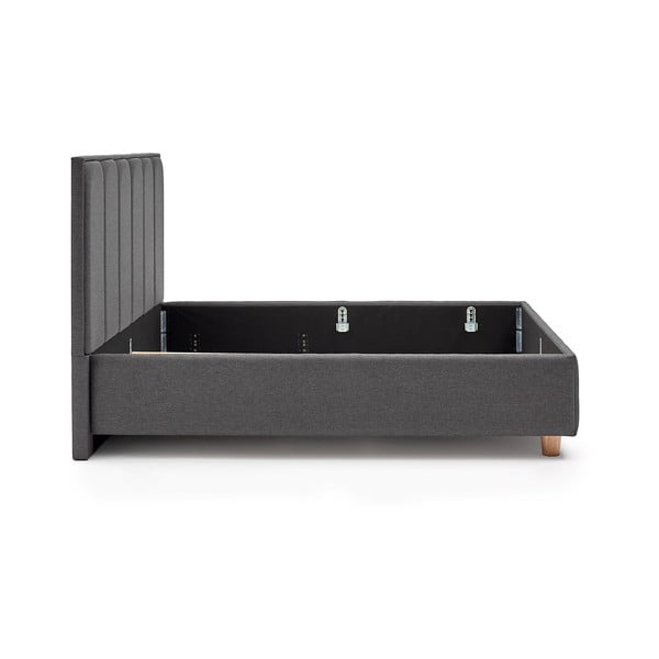 Tmavě šedá dvoulůžková postel s úložným prostorem ProSpánek Wega, 180 x 200 cm-image-4