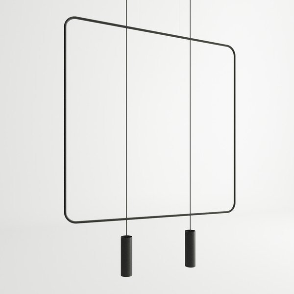 Černé kovové závěsné svítidlo RANA – Thoro-image-2