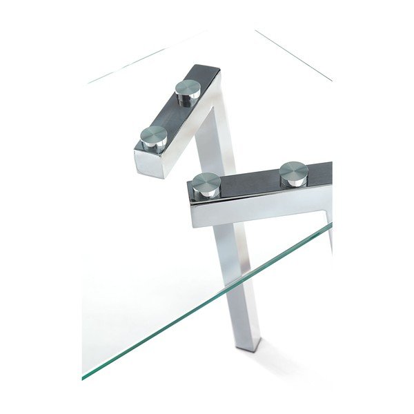 Konzolový stolek se skleněnou deskou ve stříbrné barvě 40x125 cm Kirk – Tomasucci-image-3