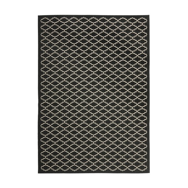 Černý koberec vhodný i do exteriéru Safavieh Gwen, 170 x 121 cm