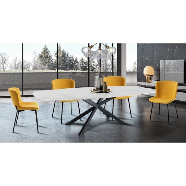 Okrově žluté jídelní židle v sadě 2 ks Snug – Tomasucci-image-1