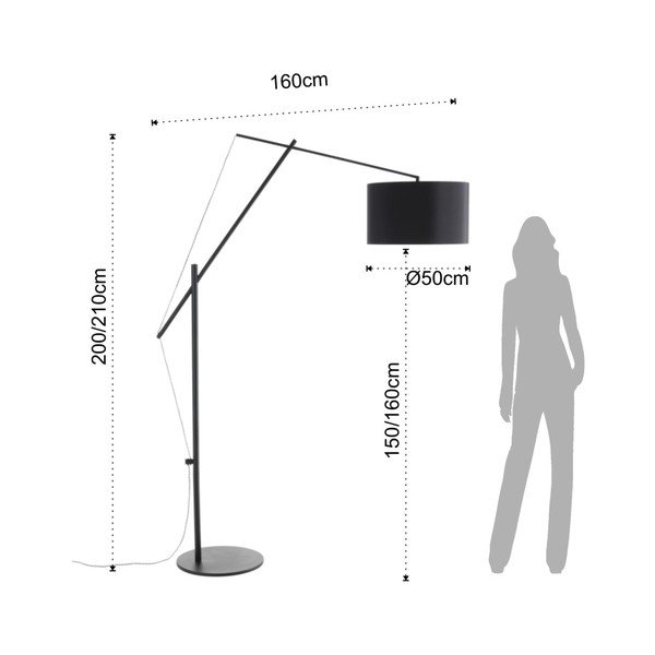 Černá stojací lampa Tomasucci Gear-image-1