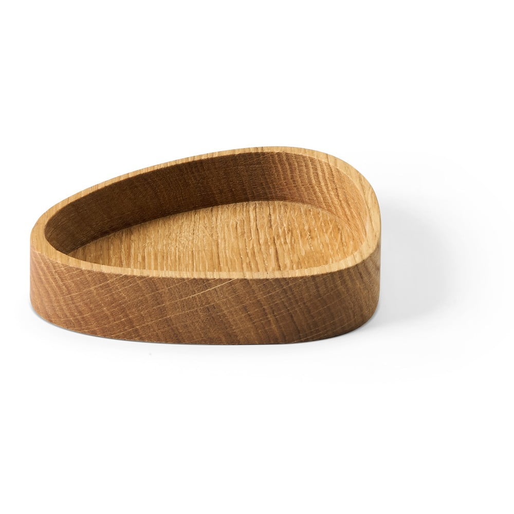 Dekorativní dřevěný úložný box v přírodní barvě 14x12,5x3 cm Curve S – LIND DNA