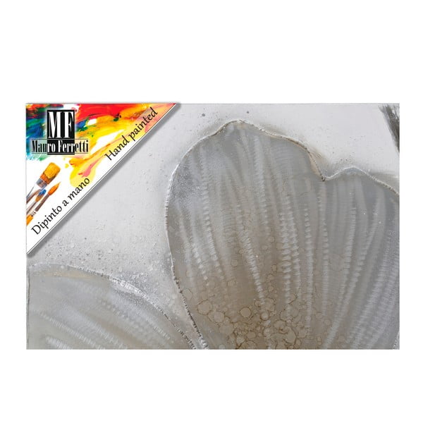 Ručně malovaný nástěnný obraz Mauro Ferretti Dipinto Su Tela Moon Flower, 50 x 150 cm-image-2